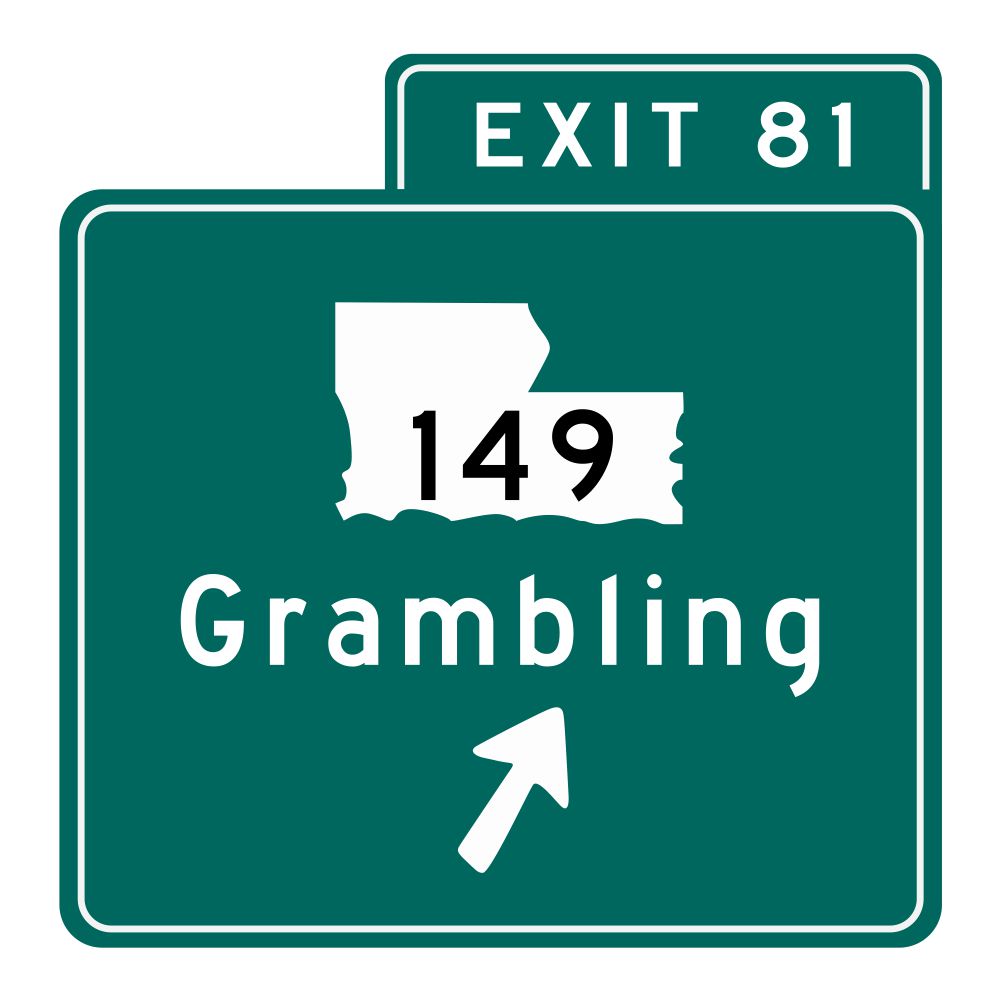 Grambling Exit 81 Vinyl Sticker