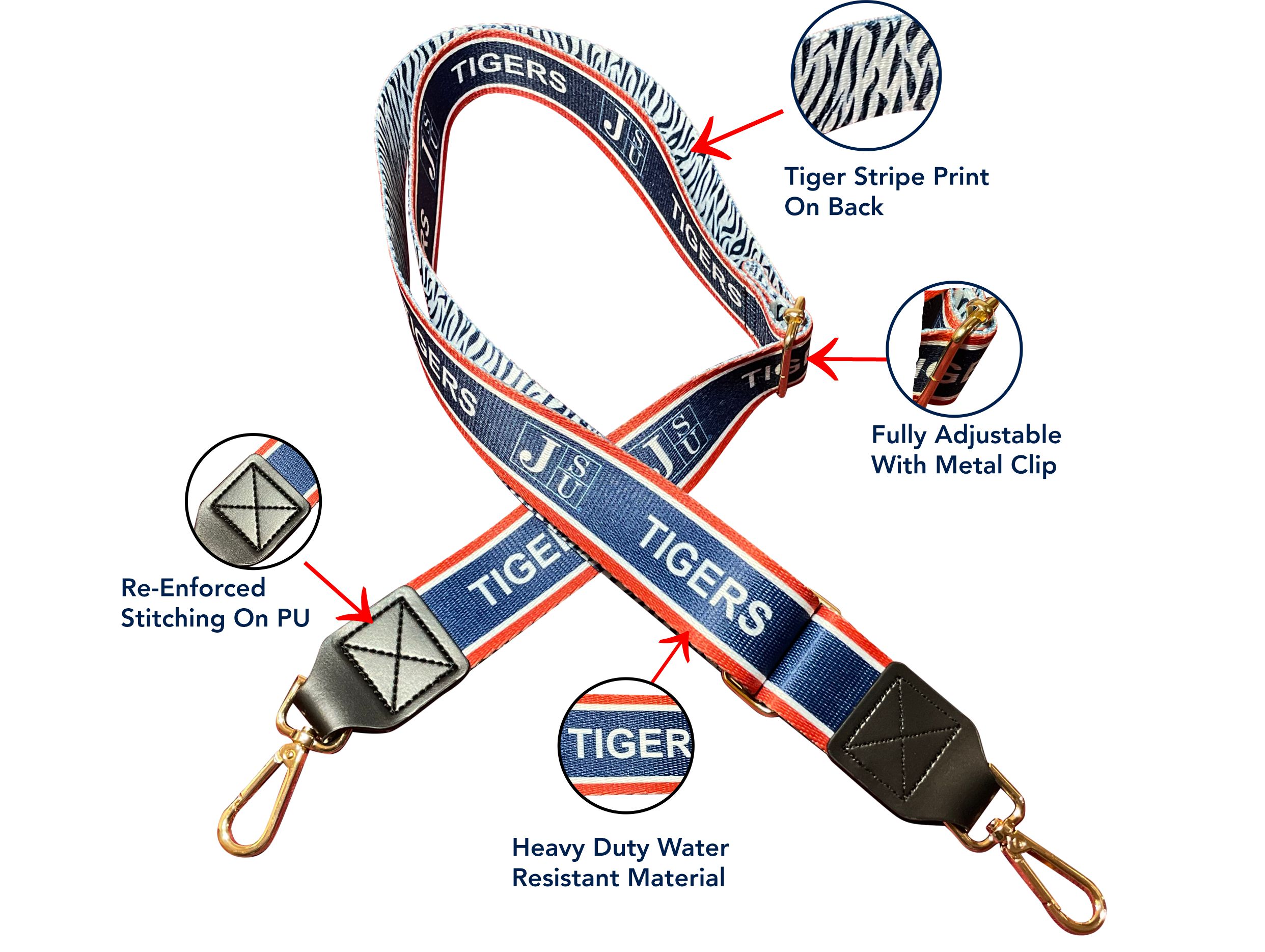 Jackson State Clear Bag & Reversible Crossbody Strap - Image 3