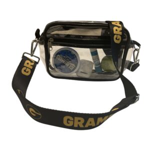 Grambling Clear Bag & Black Reversible Crossbody Strap