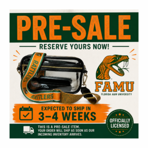 FAMU Purse Strap And Clear Stadium Bag Set – PRESALE