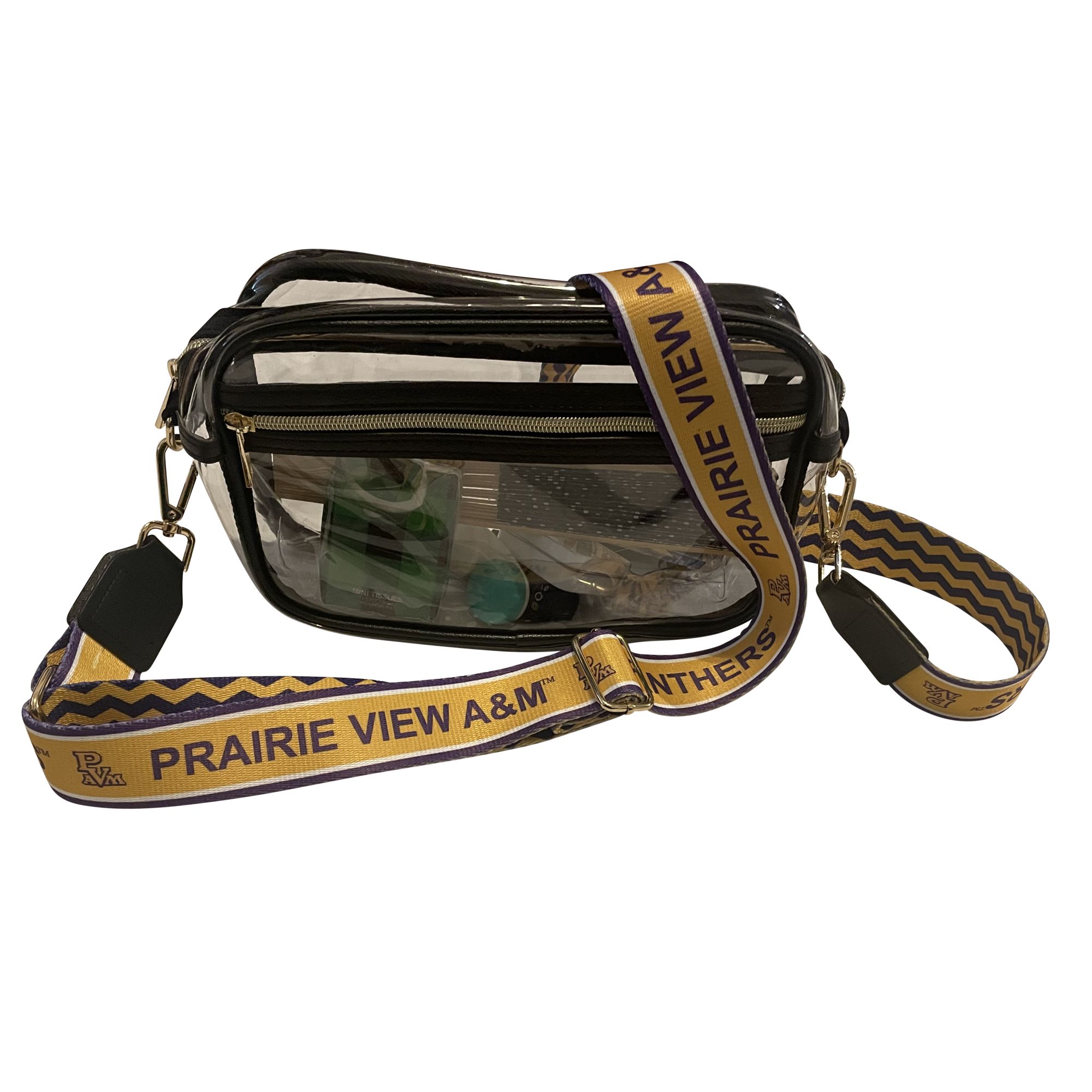 Prairie View Clear Bag & Reversible Crossbody Strap