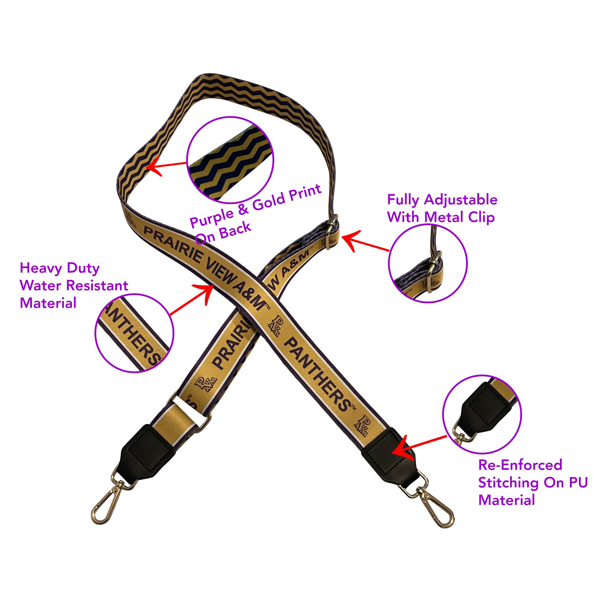 Prairie View Clear Bag & Reversible Crossbody Strap - Image 3