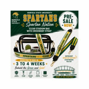 PRE-SALE: Norfolk State University Spartans Clear Purse & Crossbody Strap Set