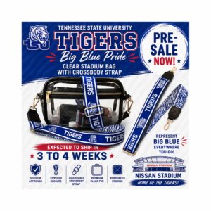 PRE-SALE | Tennessee State University Tigers Clear Purse & Crossbody Strap Set
